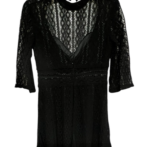 Dance & Marvel Black Lace Swing Skater Dress Size M - Picture 1 of 8